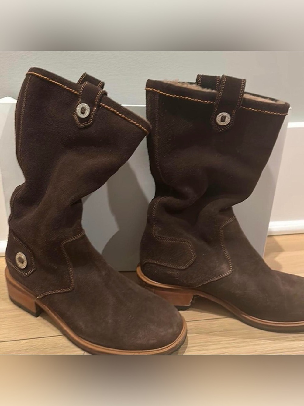 Cole Haan Brown Suede Winter Boots